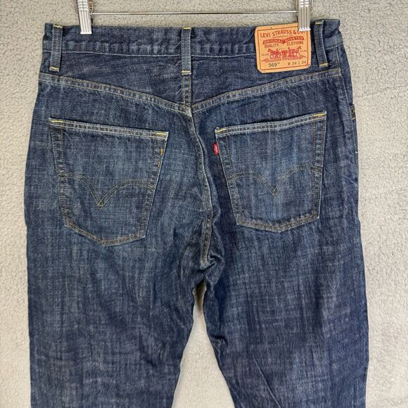 Levi‎ 569 Jeans Men's 34x32 Loose Straight Fit Comfort Medium Wash Denim Western - Picture 9 of 12